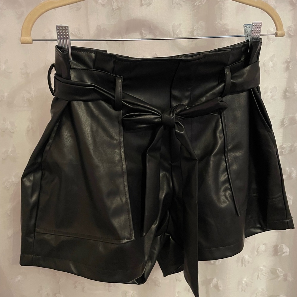 Shein pleather shorts